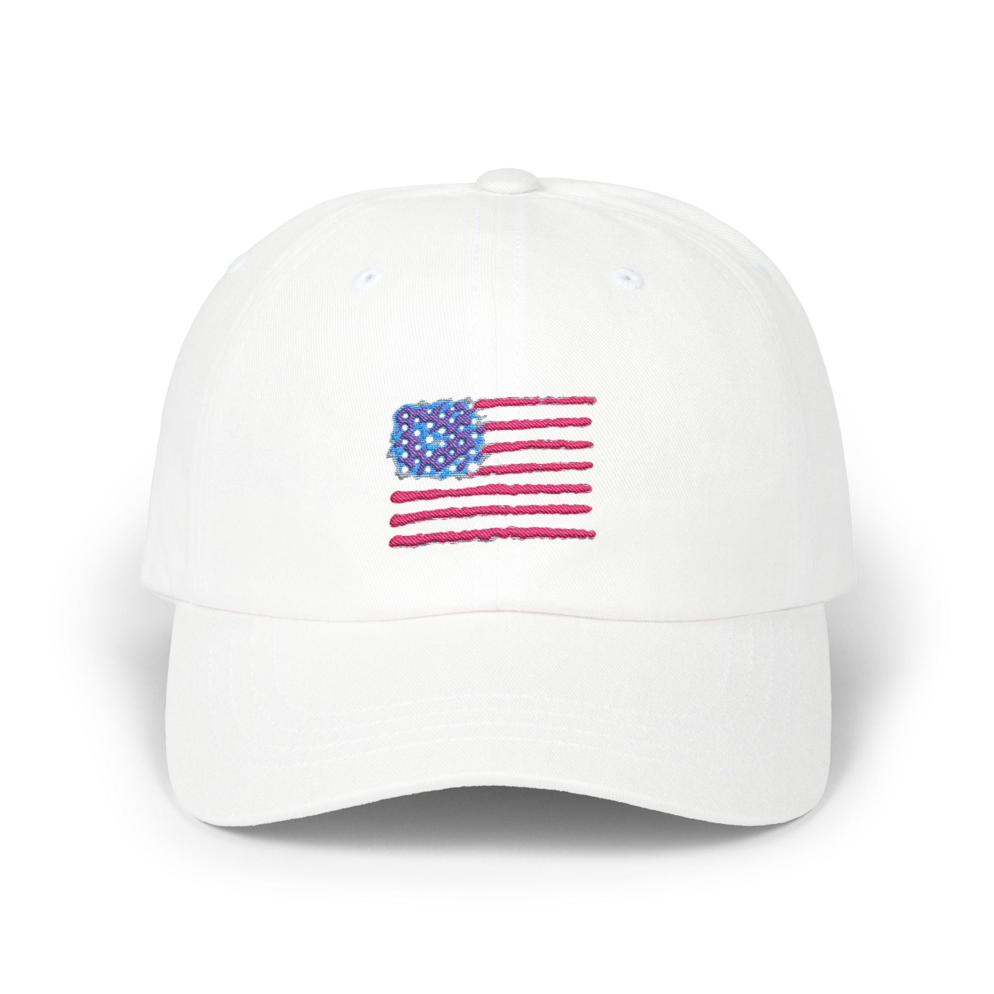 Dad Cap — Sparkle American Flag Embroidered Baseball Hat
