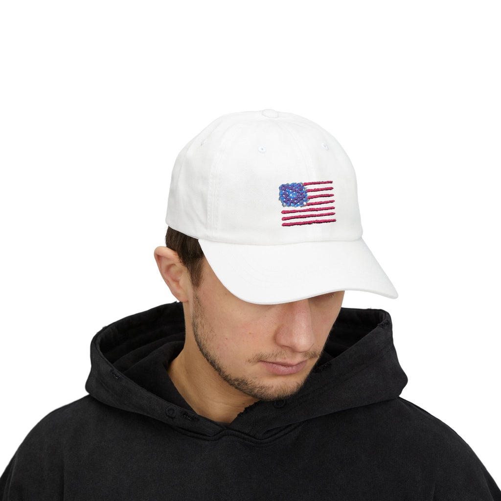 Dad Cap — Sparkle American Flag Embroidered Baseball Hat