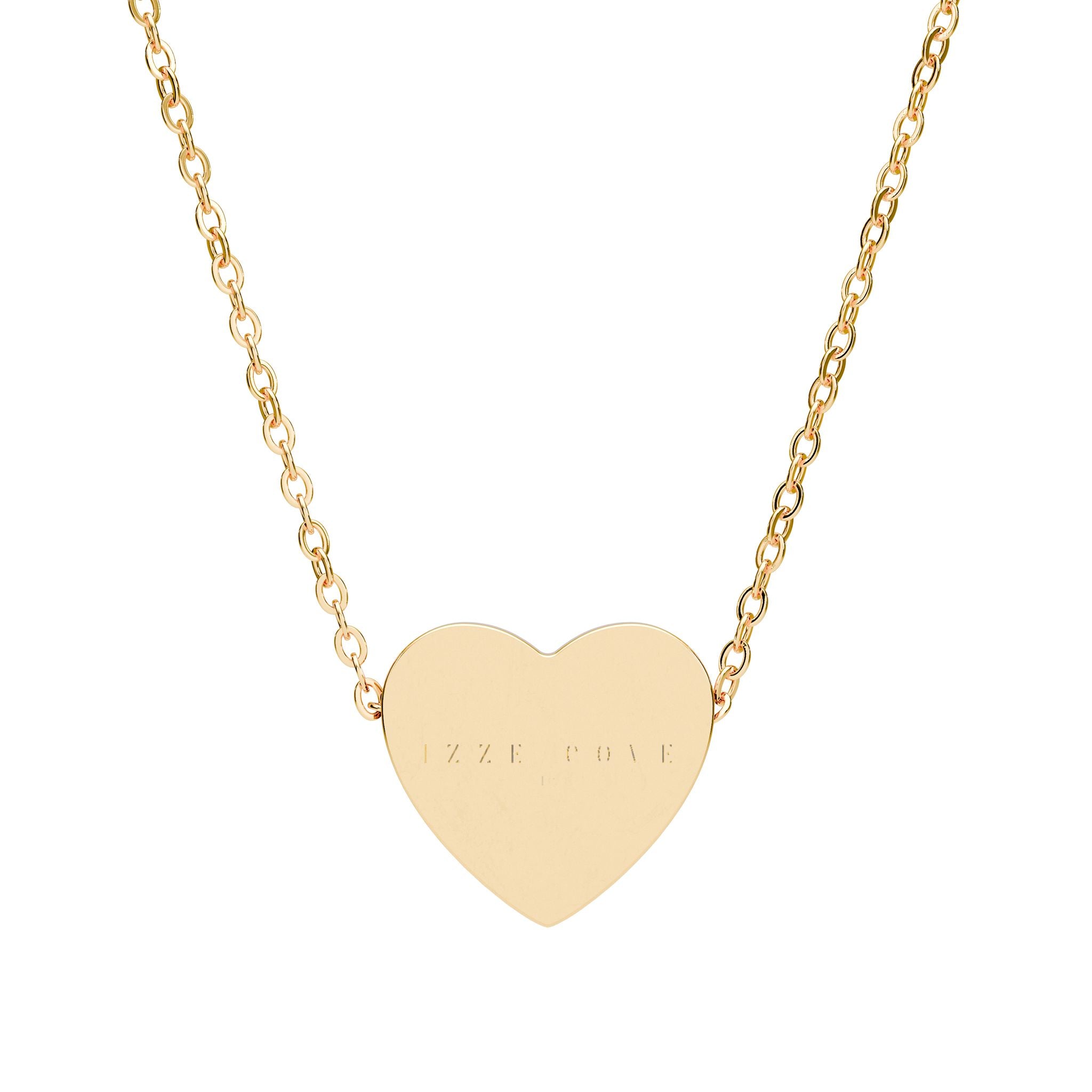 Engravable Heart Necklace — Personalized Sterling & Black Heart Pendant Gift