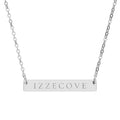Engravable Horizontal Bar Necklace — Personalized Name Bar Pendant