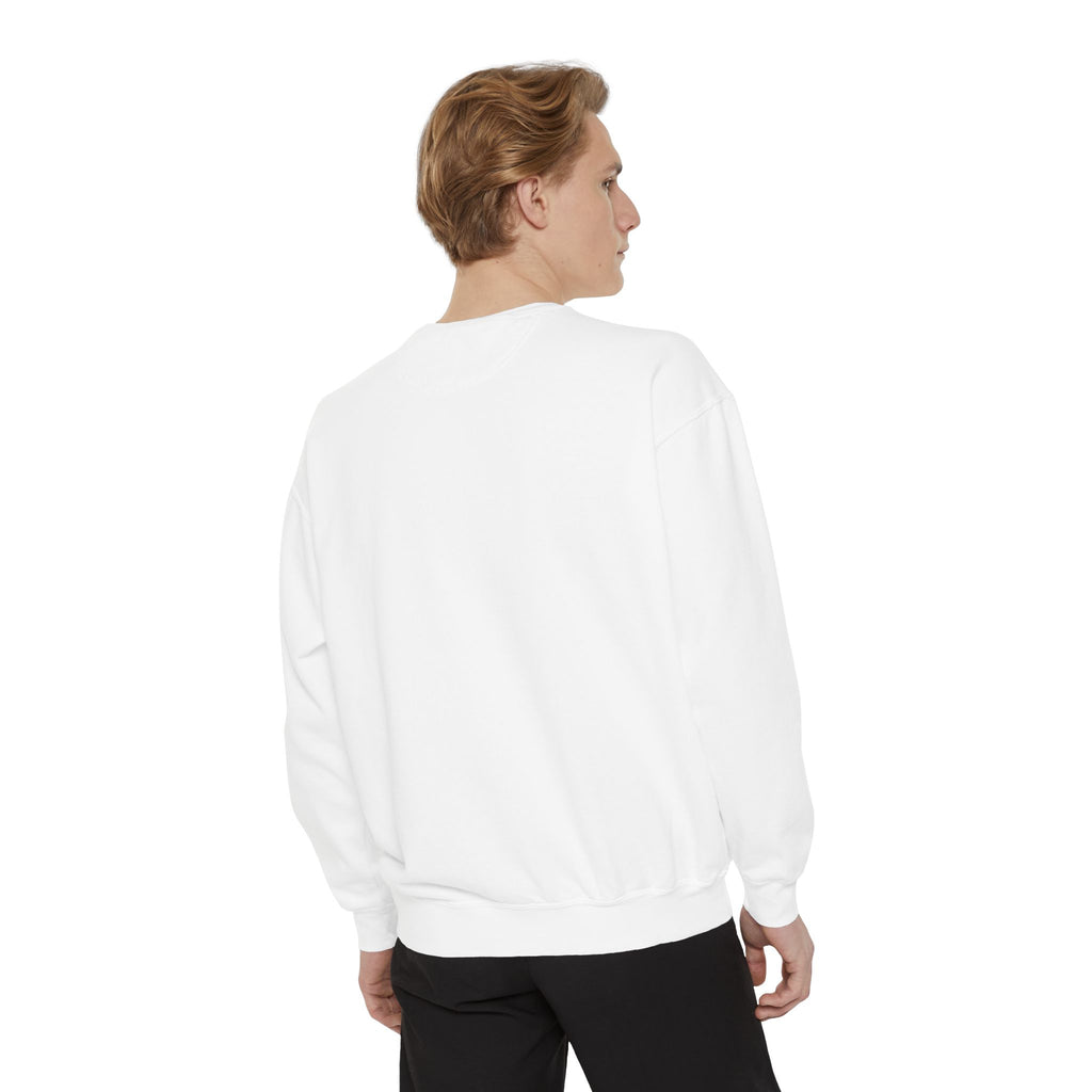 Minimal White Crewneck Sweatshirt — Small Center Logo